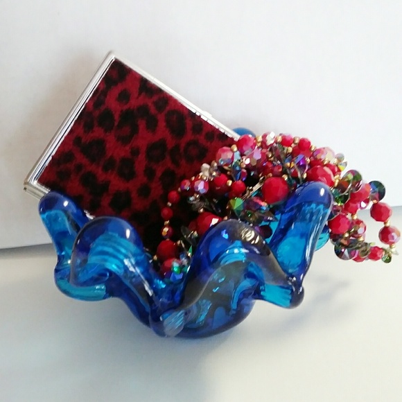 SOLD💞 Vintage blenko art glass dish ashtray MCM - Picture 2 of 8